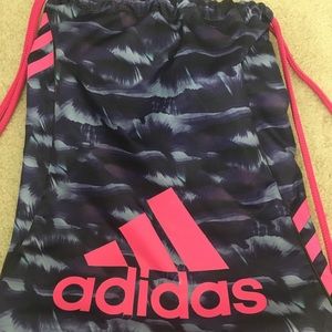 Purple and Pink Drawstring Bag